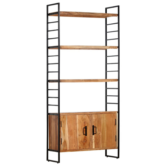 Bookcase | Natural wood and black