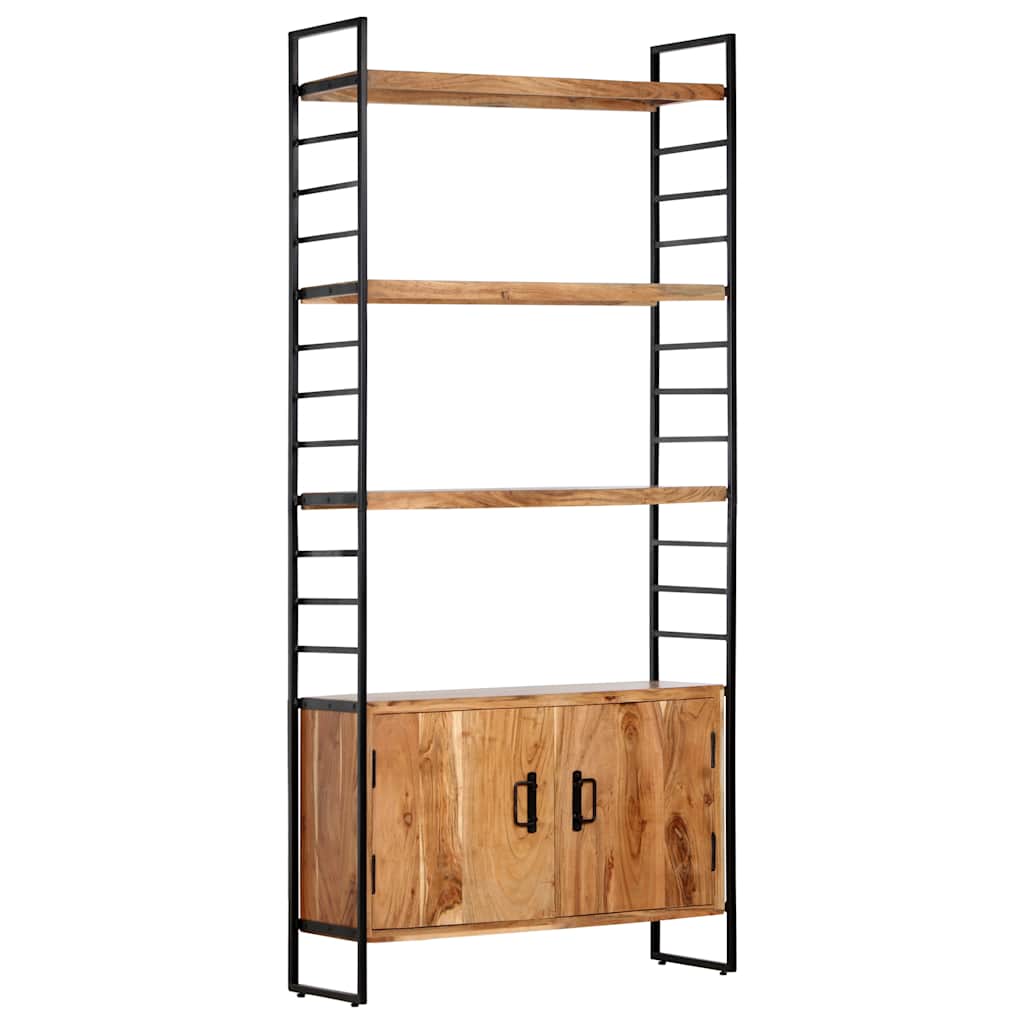 4-Tier Bookcase 80x30x180 cm Solid Acacia Wood