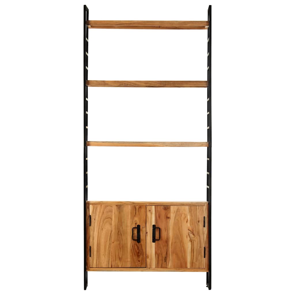 4-Tier Bookcase 80x30x180 cm Solid Acacia Wood