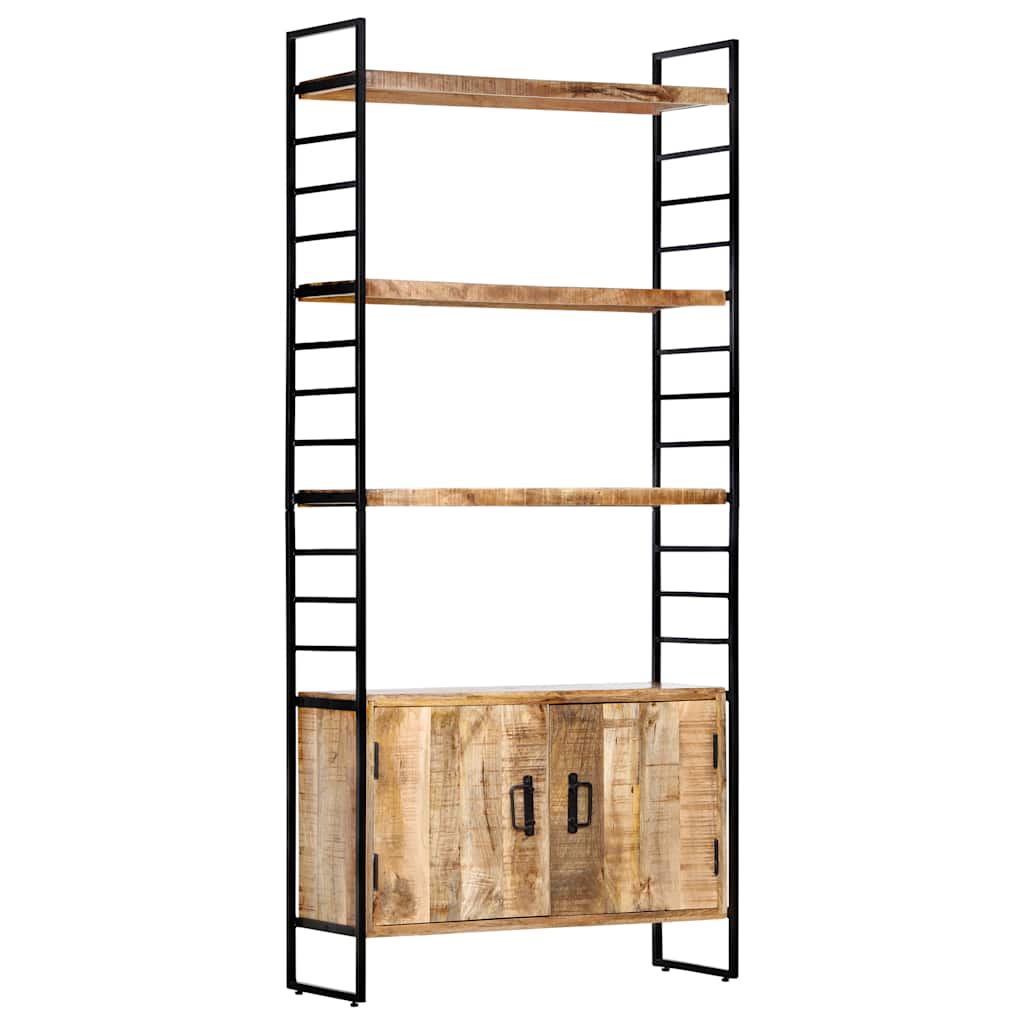 4-Tier Bookcase 80x30x180 cm Rough Mango Wood