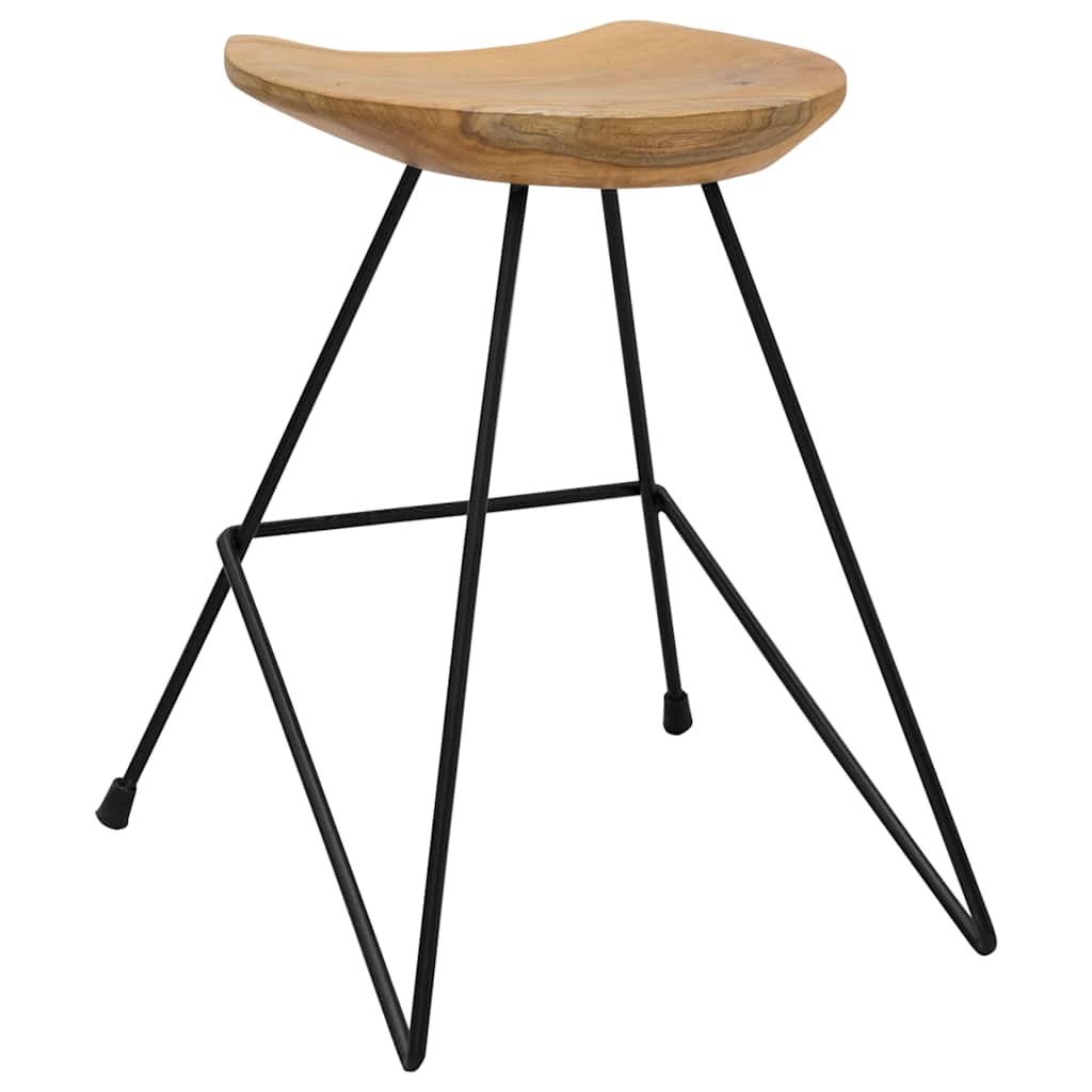 Stools 2 pcs Solid Teak Wood