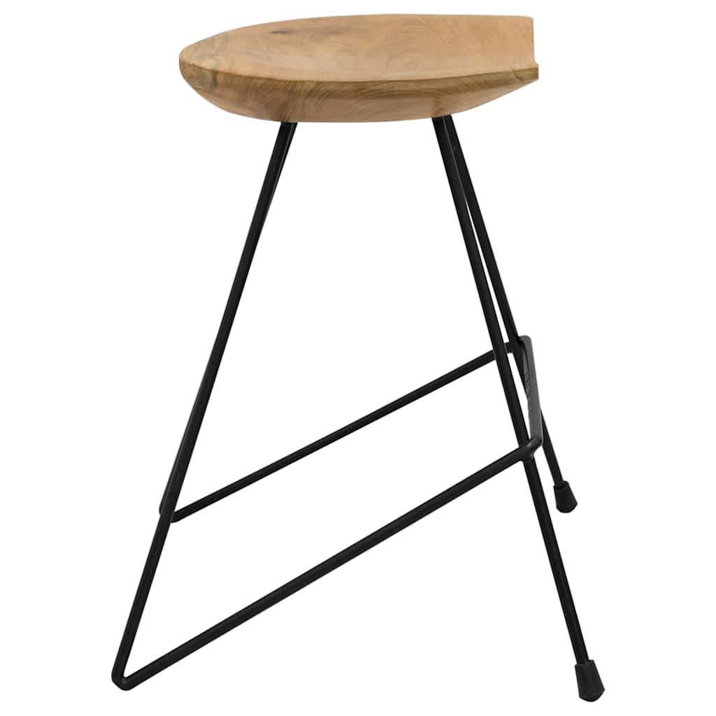 Stools 2 pcs Solid Teak Wood