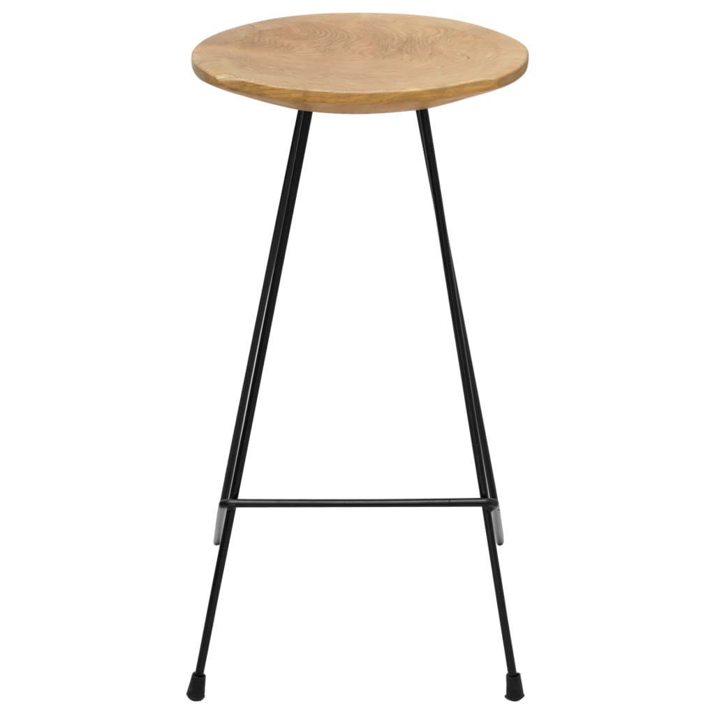 vidaXL Bar Stools 2 pcs Solid Teak Wood