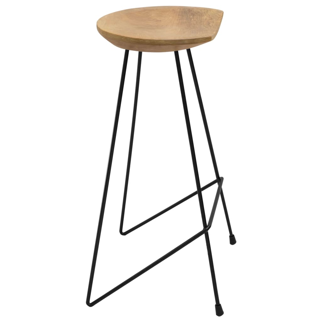 vidaXL Bar Stools 2 pcs Solid Teak Wood