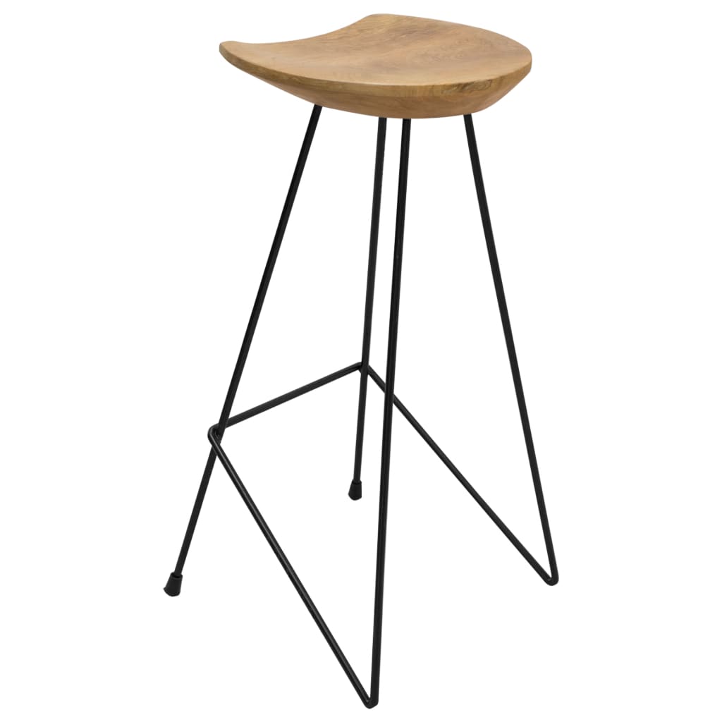 vidaXL Bar Stools 2 pcs Solid Teak Wood