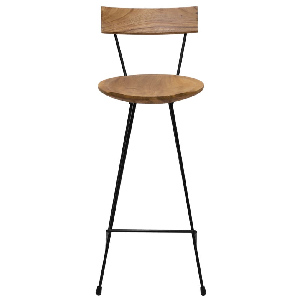 vidaXL Bar Stools 2 pcs Solid Teak Wood