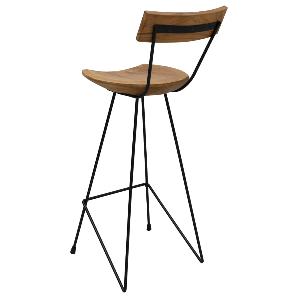 vidaXL Bar Stools 2 pcs Solid Teak Wood