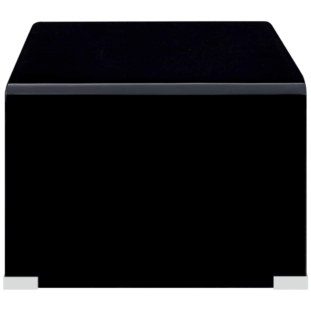 Coffee Table Black 98x45x31 cm Tempered Glass