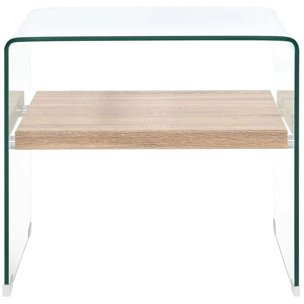 284742 vidaXL Coffee Table Clear 50x50x45 cm Tempered Glass