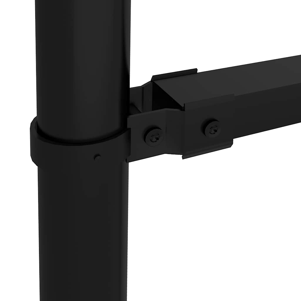Garden Fence with Spear Top Steel 1781.5x200 cm Black