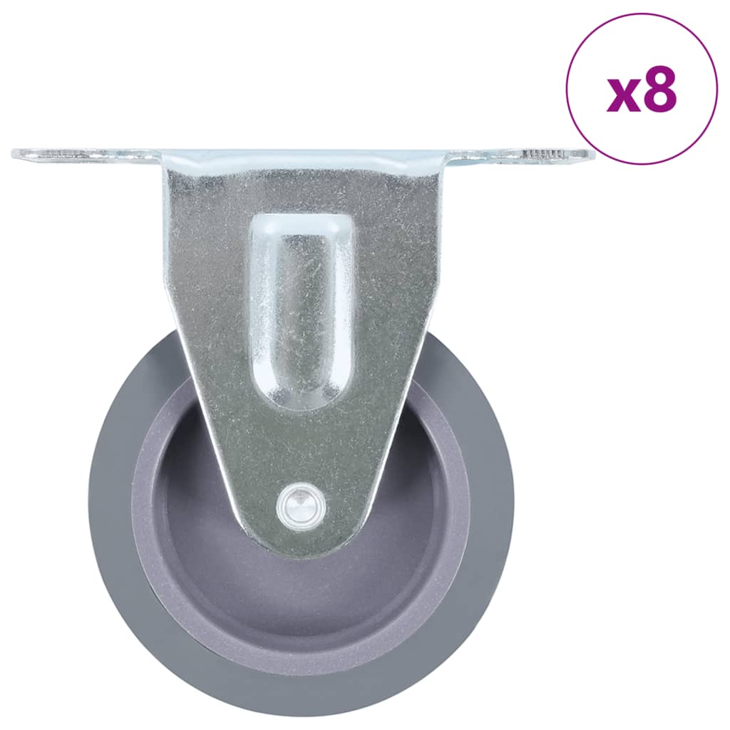 8 pcs Fixed Casters 75 mm