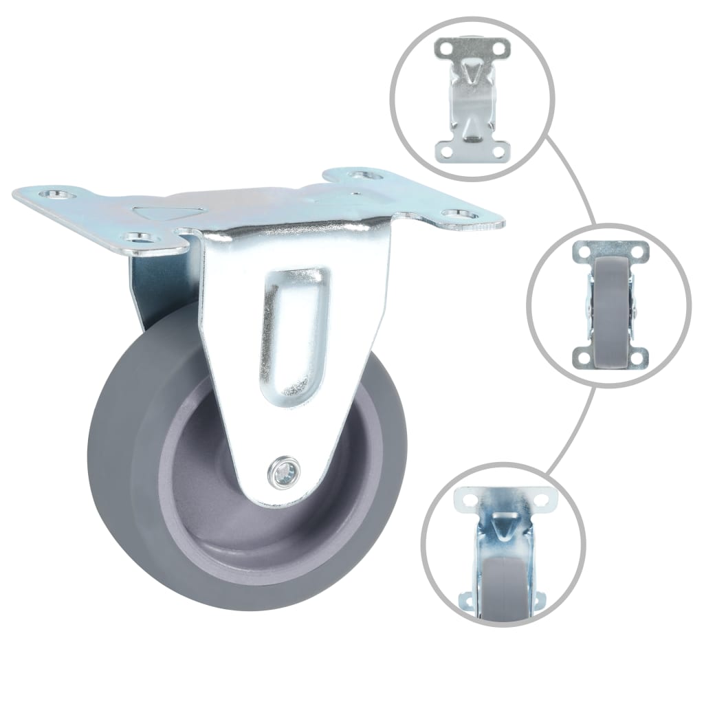 8 pcs Fixed Casters 75 mm