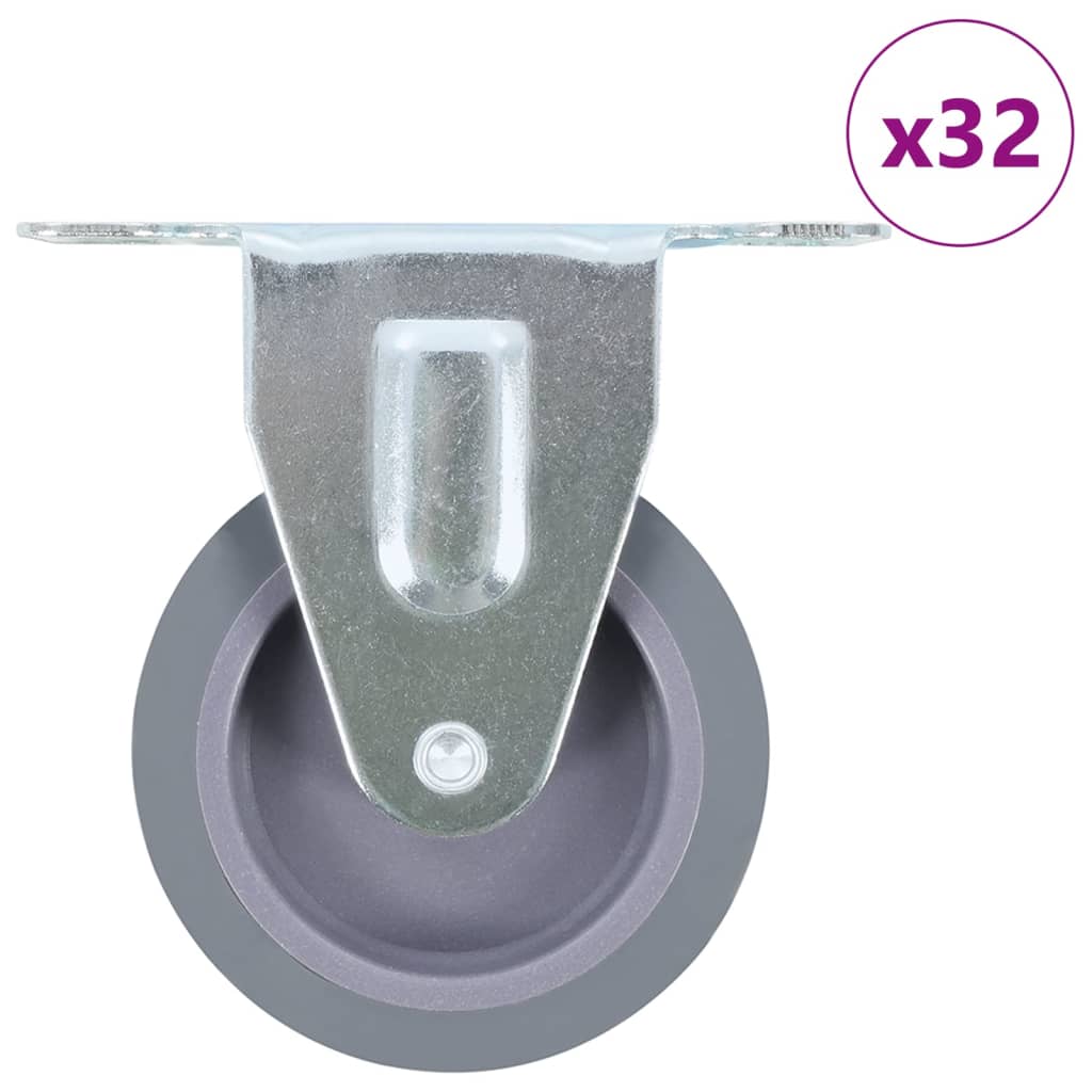 32 pcs Fixed Casters 75 mm