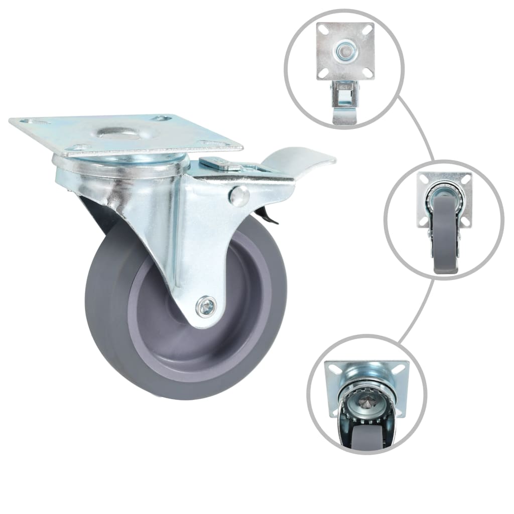 8 pcs Swivel Casters 75 mm