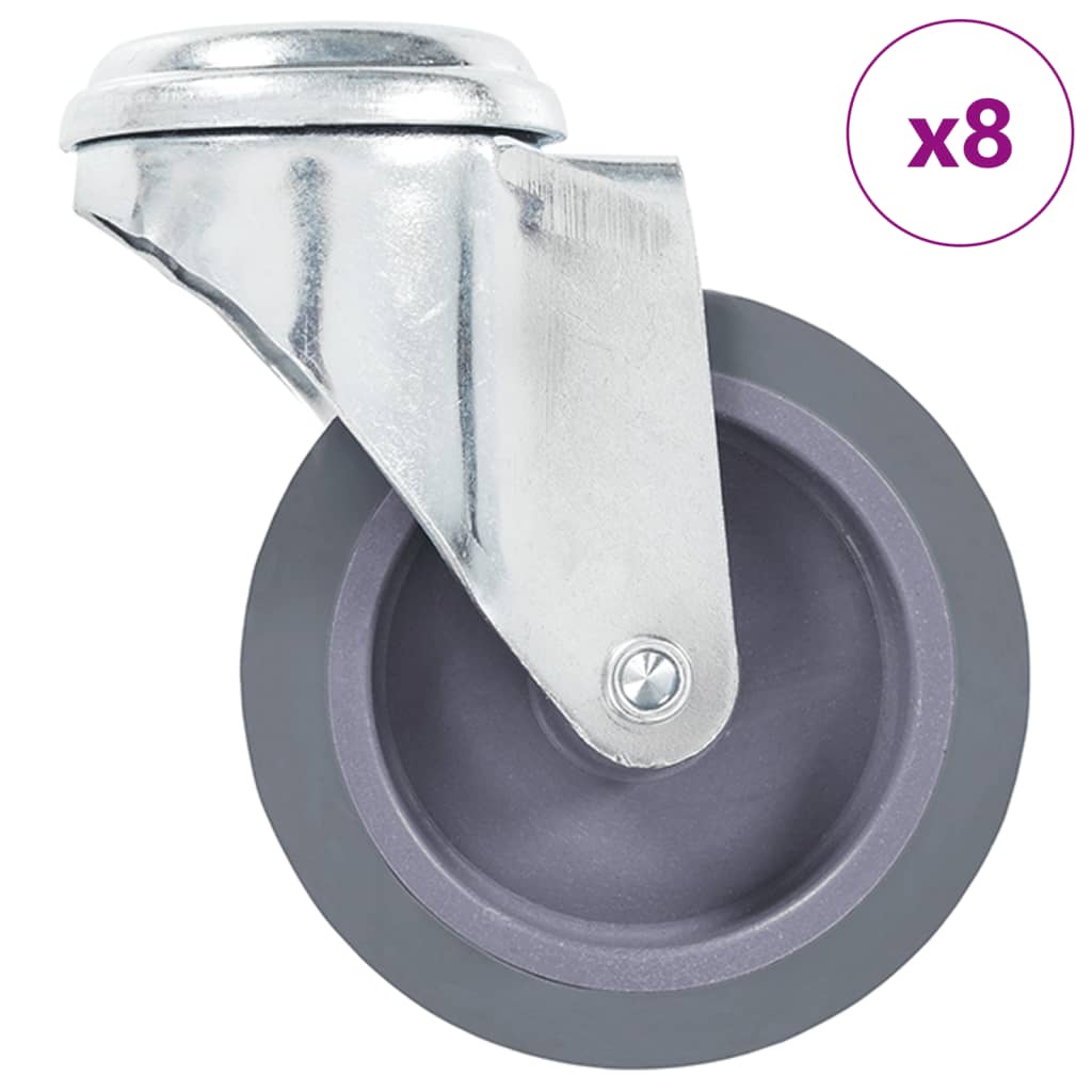 8 pcs Bolt Hole Swivel Casters 75 mm
