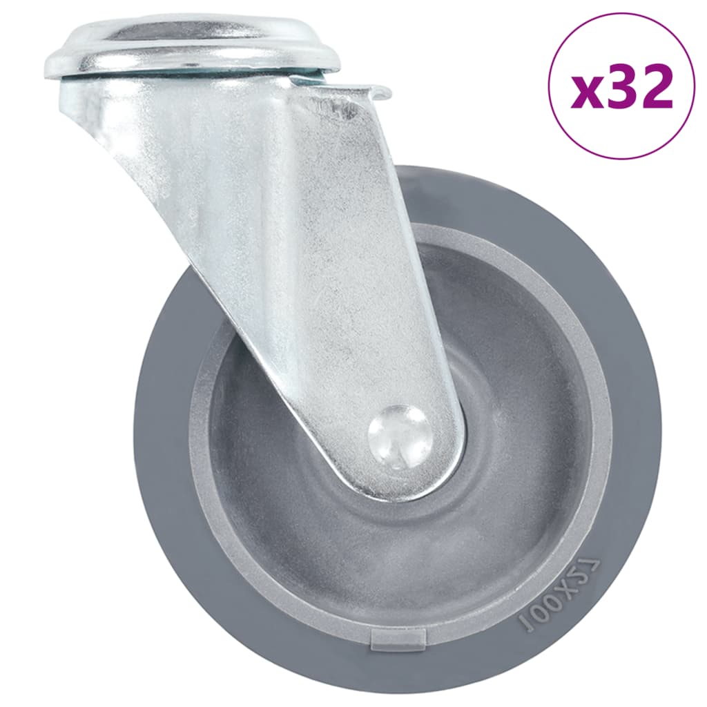 32 pcs Bolt Hole Swivel Casters 100 mm
