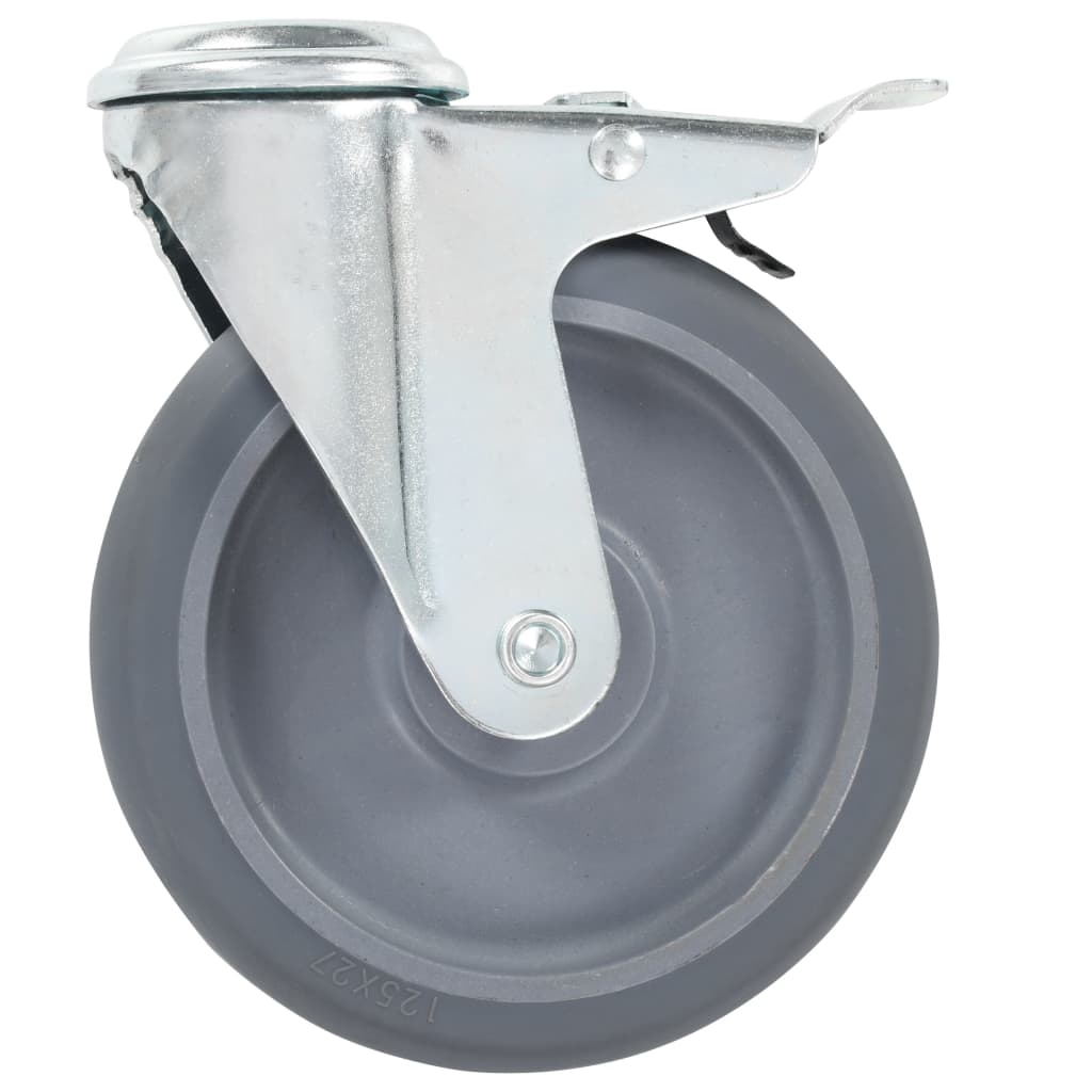 8 pcs Bolt Hole Swivel Casters 125 mm