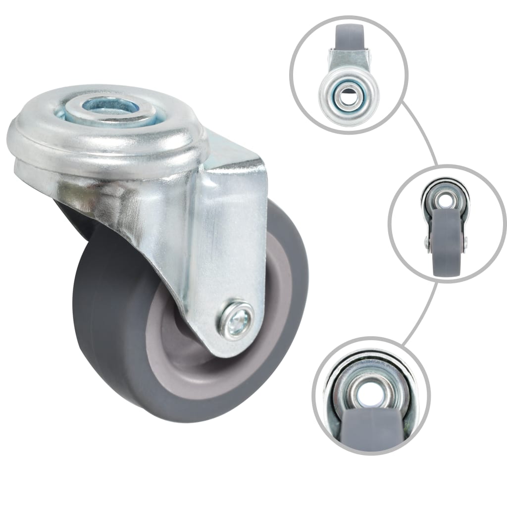 24 pcs Bolt Hole Swivel Casters 50 mm