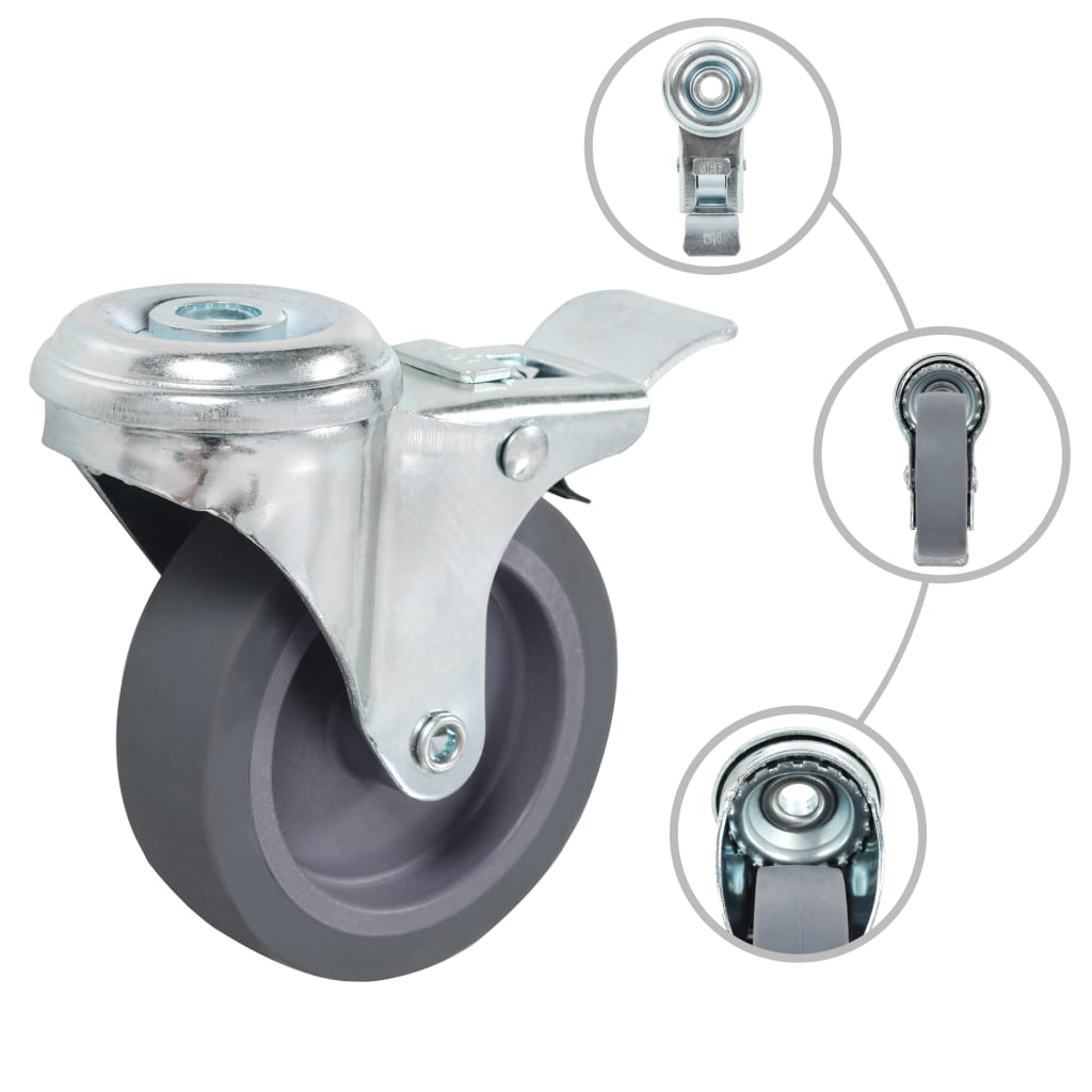 24 pcs Bolt Hole Swivel Casters 75 mm