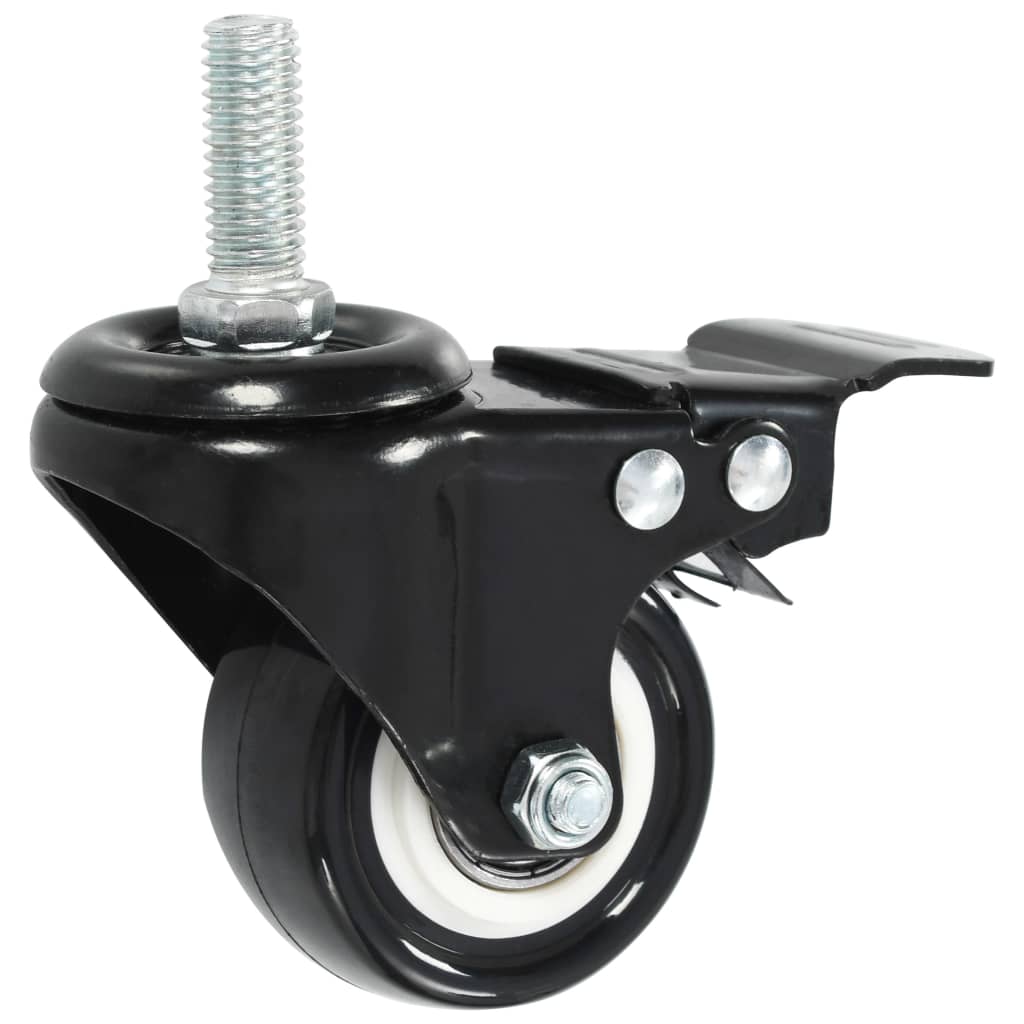 8 pcs Swivel Casters with Brakes 50 mm
