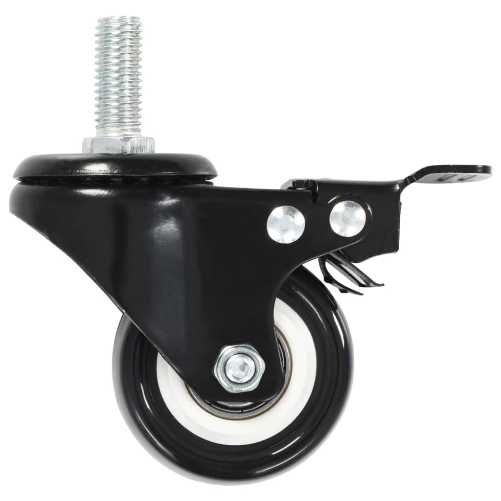 8 pcs Swivel Casters with Brakes 50 mm