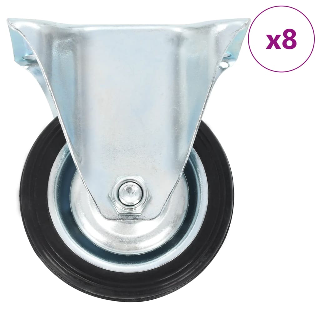 8 pcs Fixed Casters 75 mm