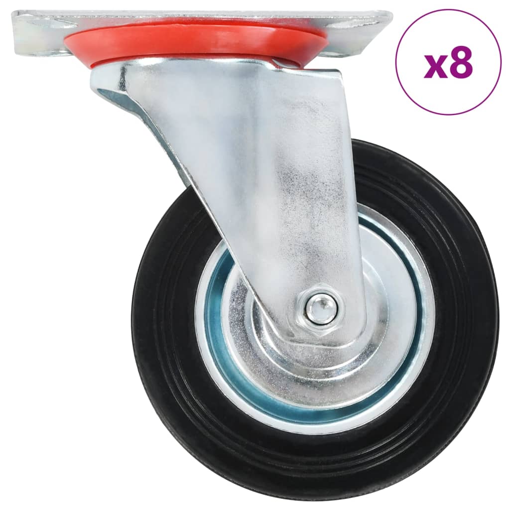 8 pcs Swivel Casters 100 mm