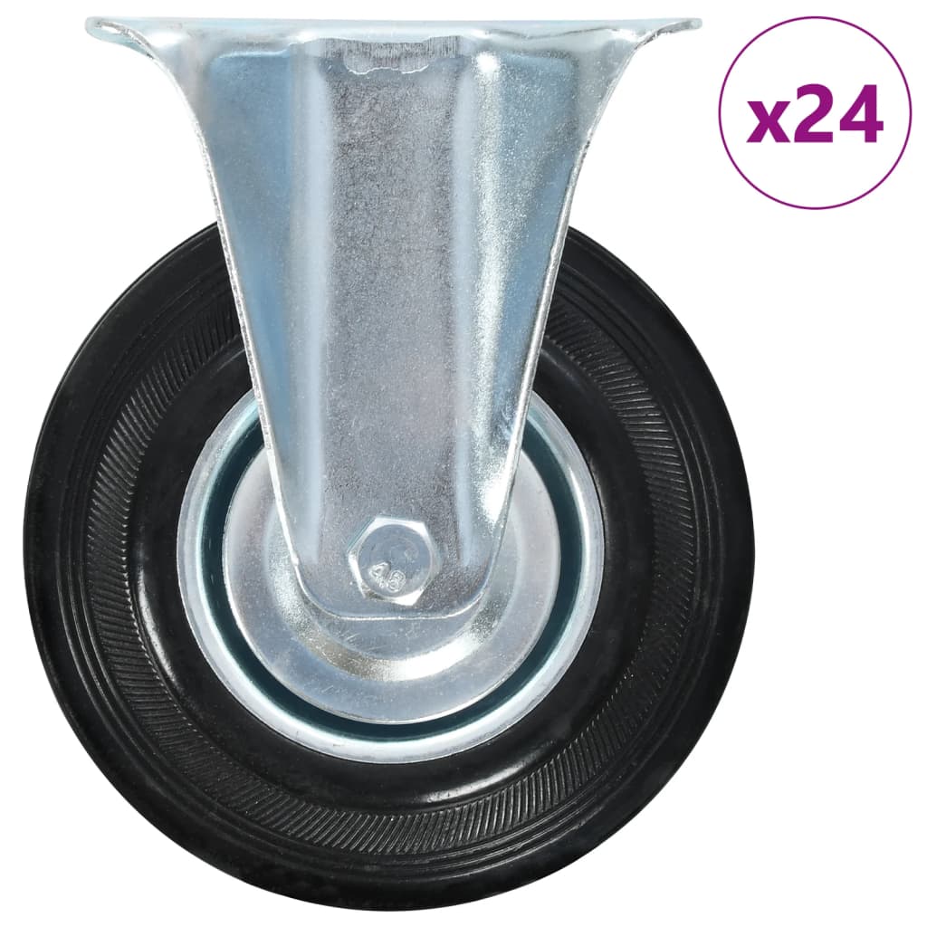 24 pcs Fixed Casters 125 mm