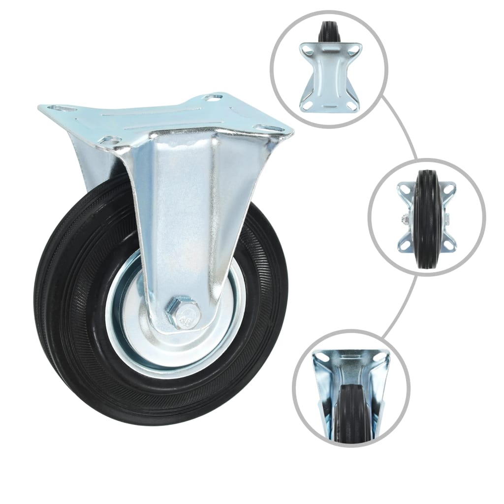 24 pcs Fixed Casters 125 mm