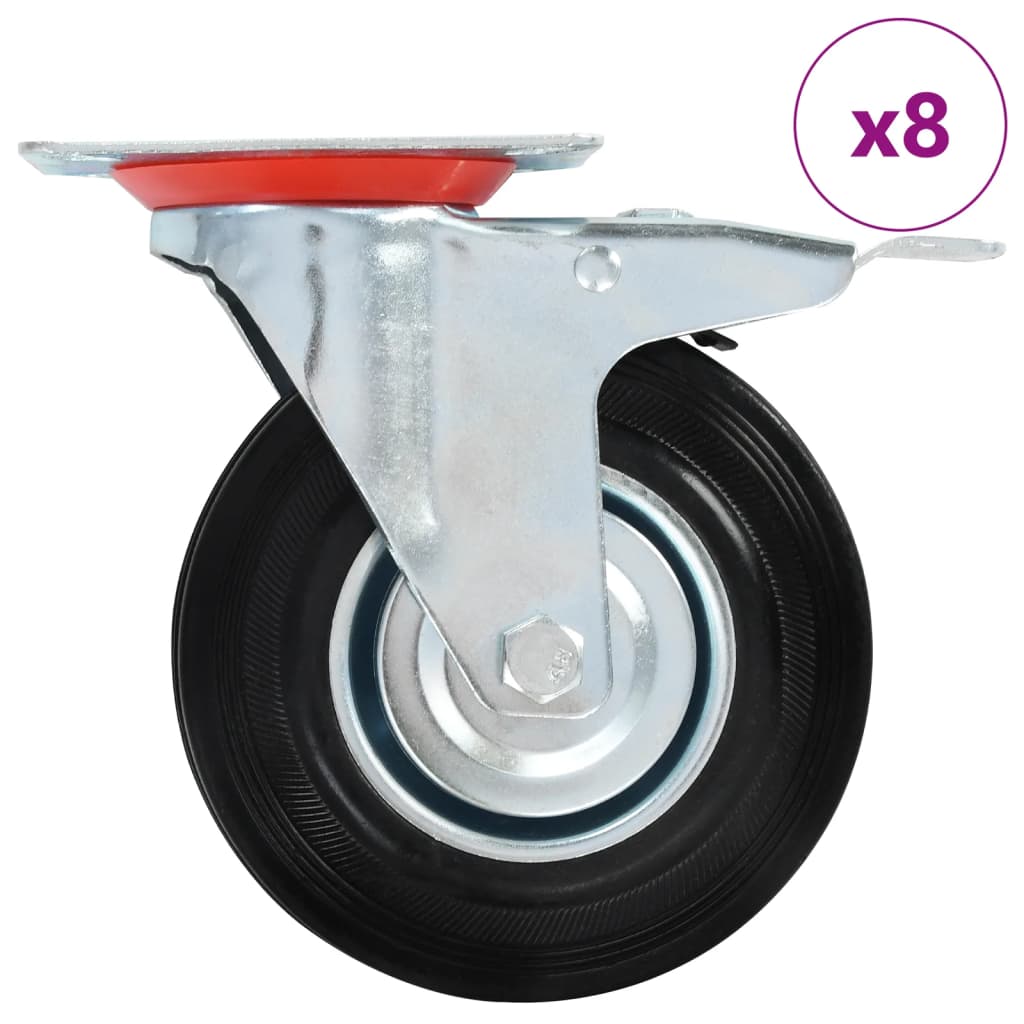 8 pcs Swivel Casters 125 mm