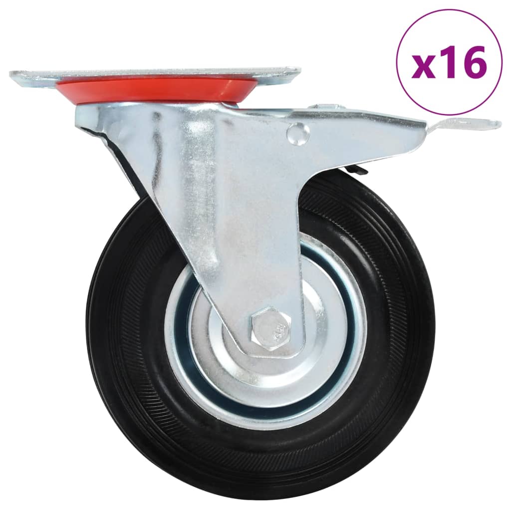 16 pcs Swivel Casters 125 mm