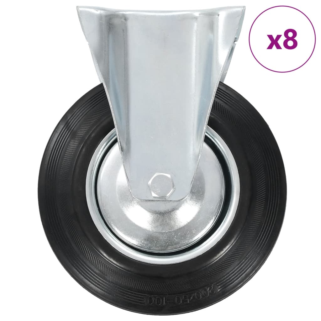 8 pcs Fixed Casters 200 mm