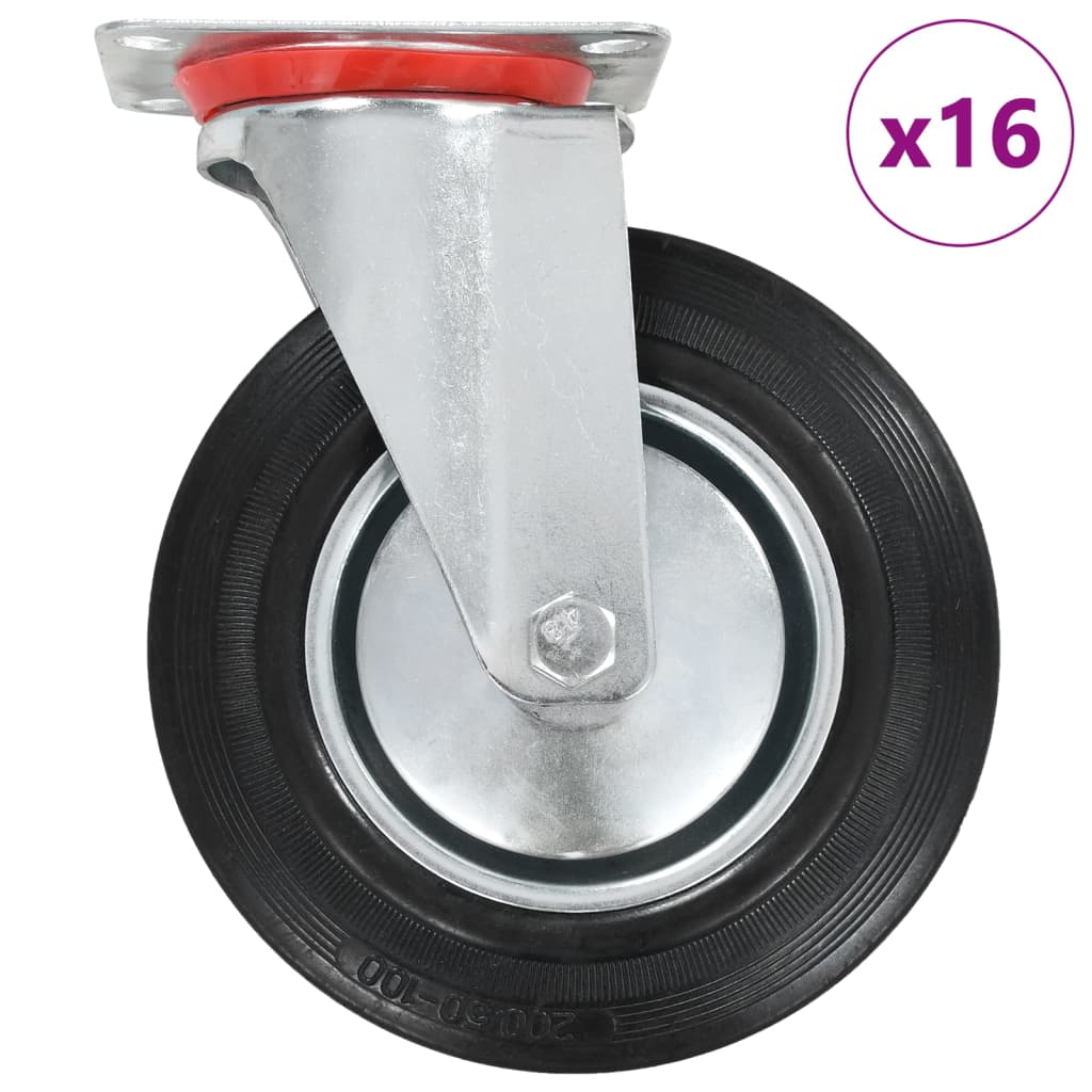 16 pcs Swivel Casters 200 mm