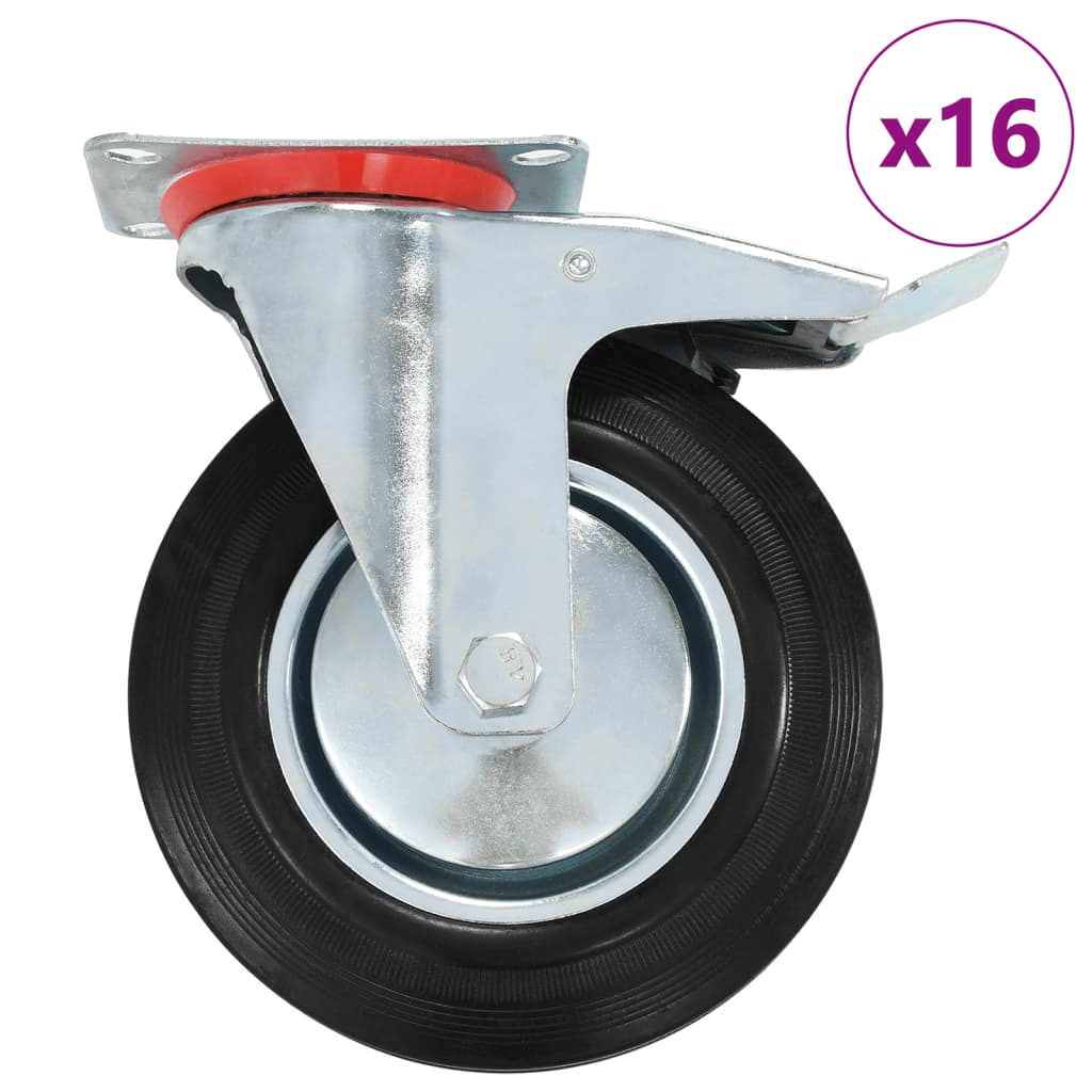 16 pcs Swivel Casters 200 mm