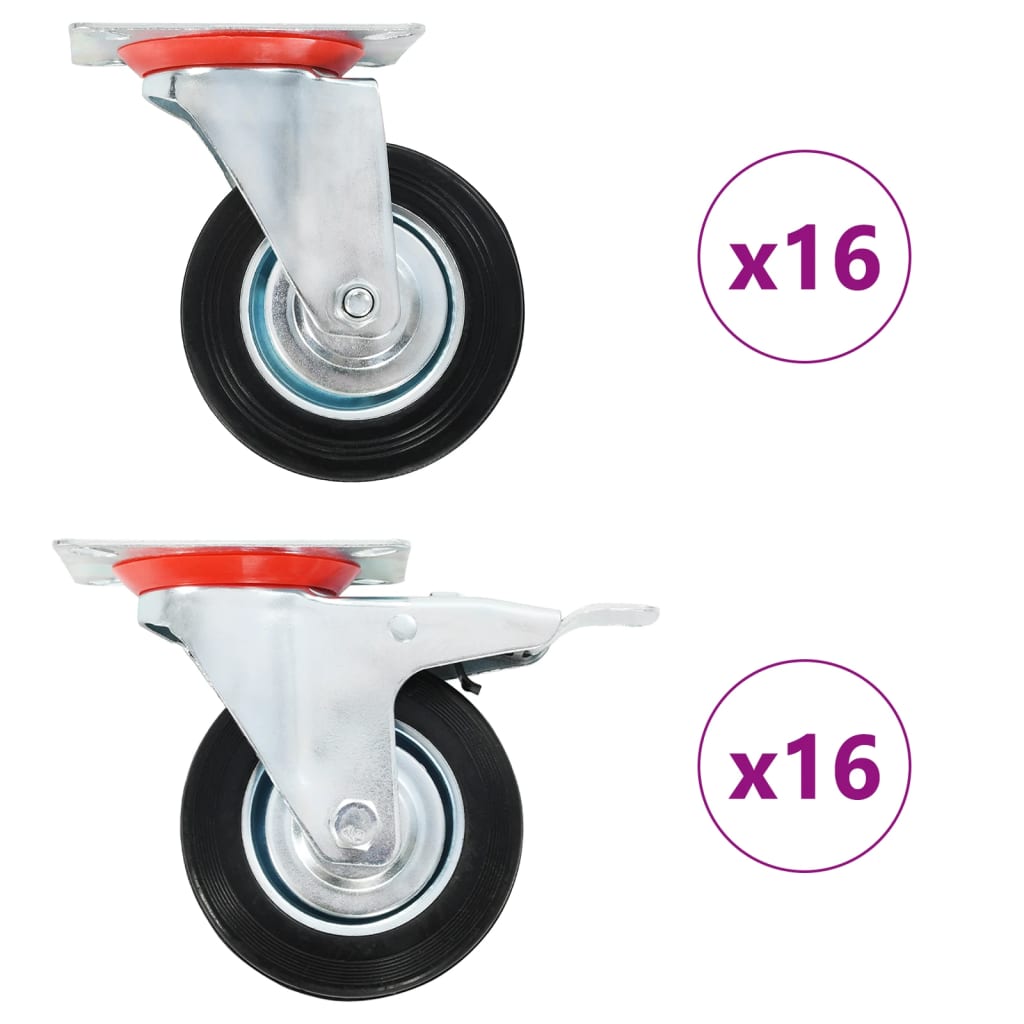 32 pcs Swivel Casters 100 mm