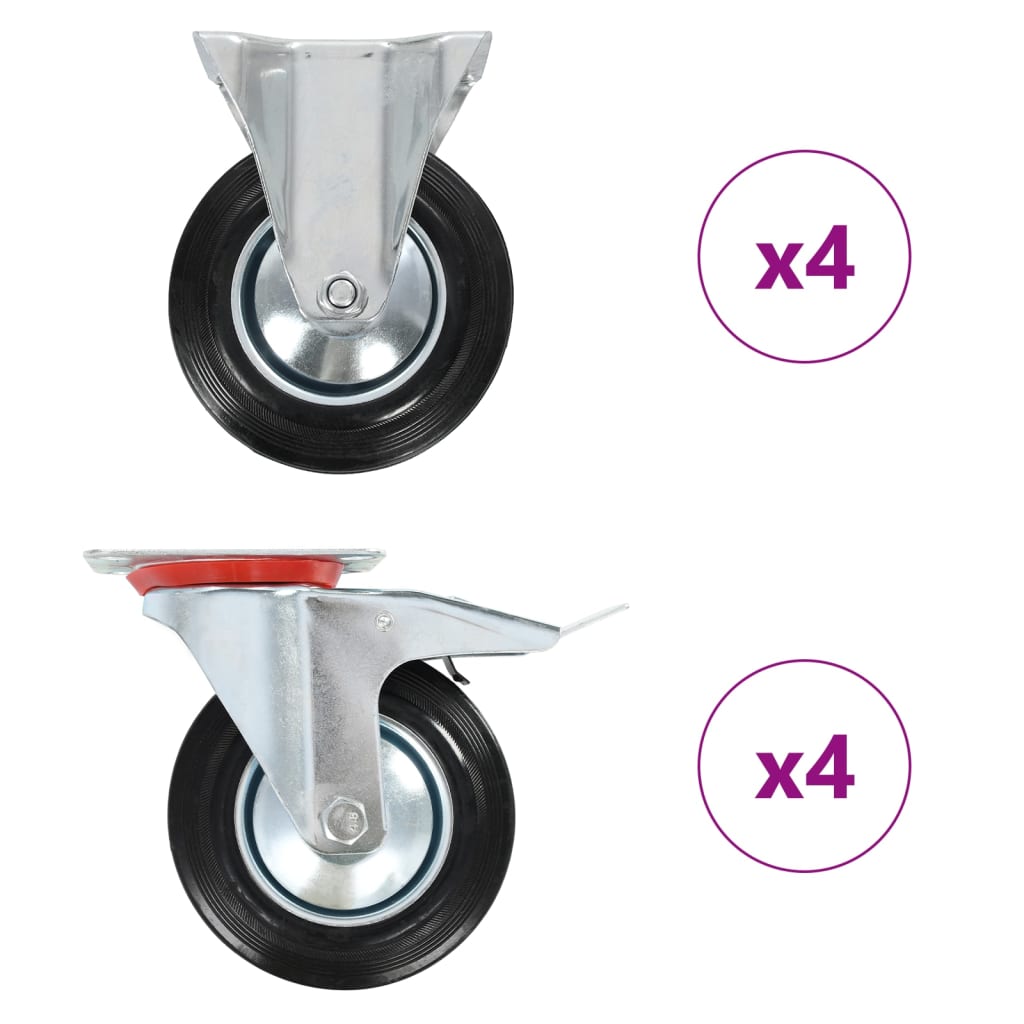 8 pcs Casters 160 mm