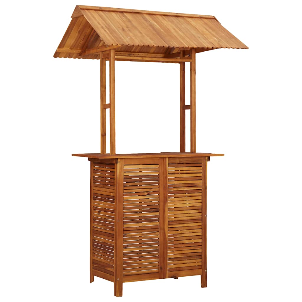 45909 vidaXL Outdoor Bar Table with Rooftop 113x106x217 cm Solid Acacia Wood