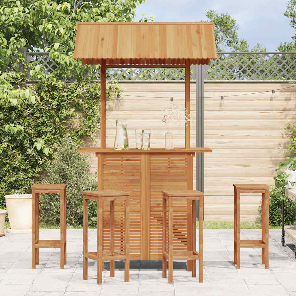 45909 vidaXL Outdoor Bar Table with Rooftop 113x106x217 cm Solid Acacia Wood