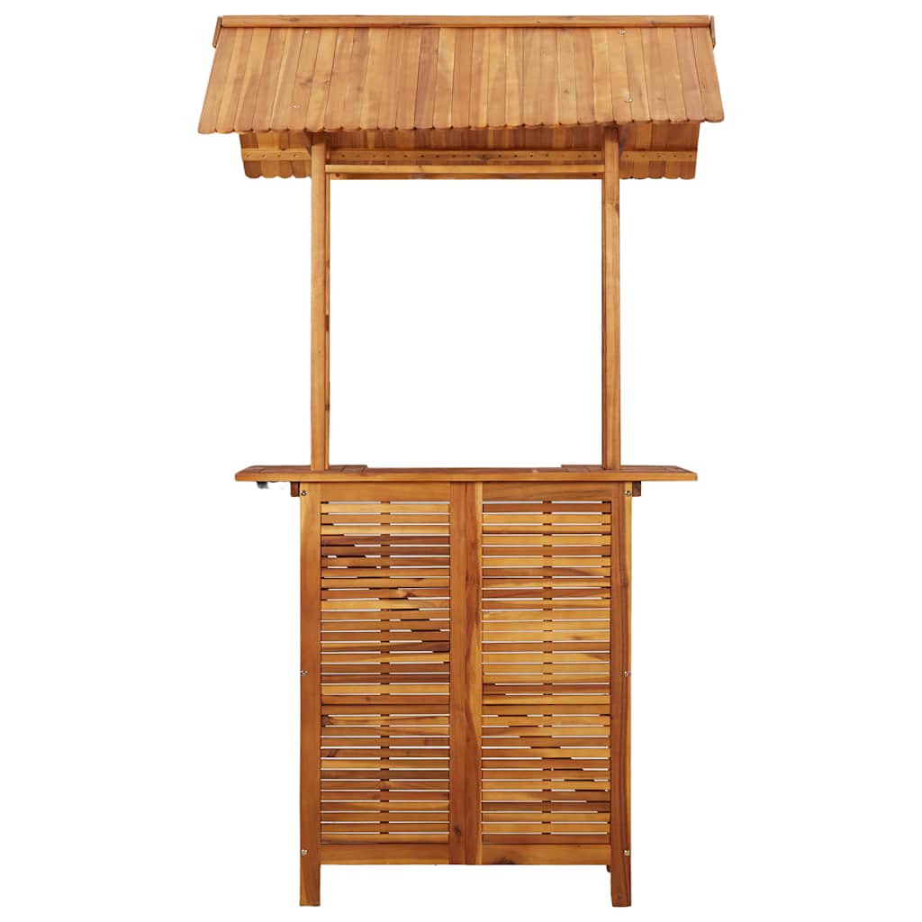 45909 vidaXL Outdoor Bar Table with Rooftop 113x106x217 cm Solid Acacia Wood