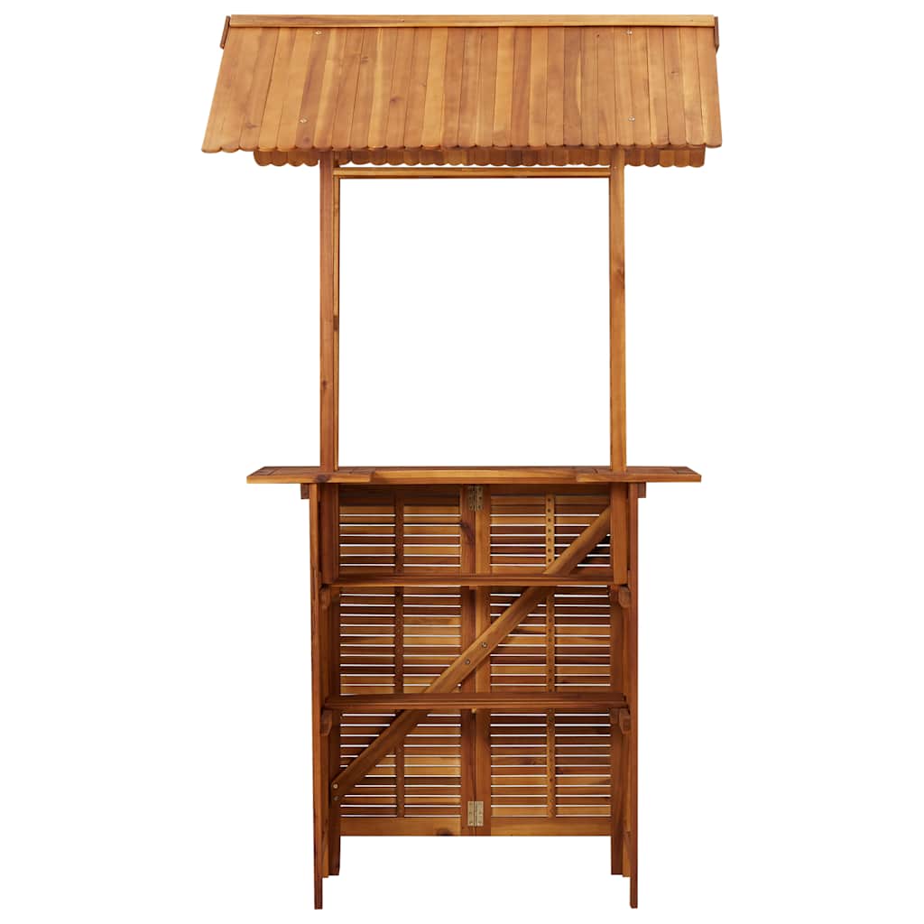45909 vidaXL Outdoor Bar Table with Rooftop 113x106x217 cm Solid Acacia Wood