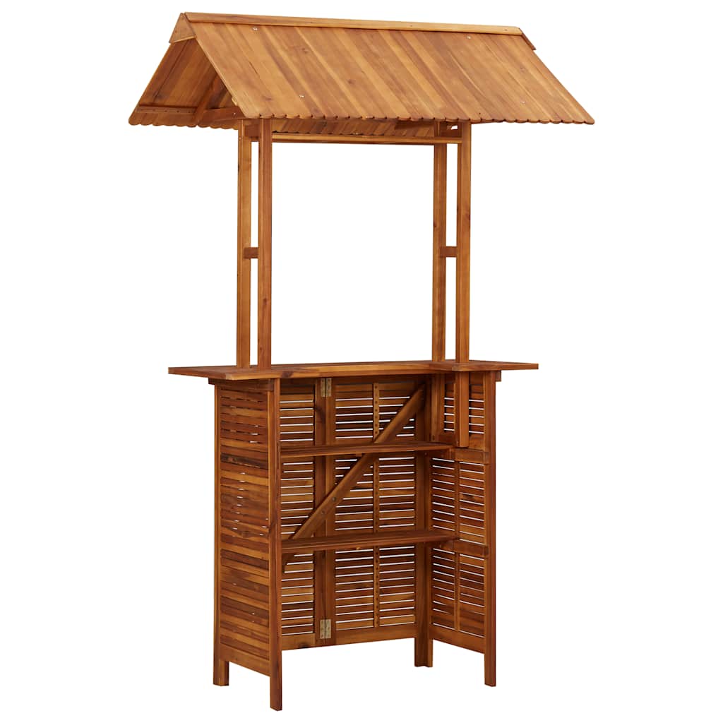 45909 vidaXL Outdoor Bar Table with Rooftop 113x106x217 cm Solid Acacia Wood