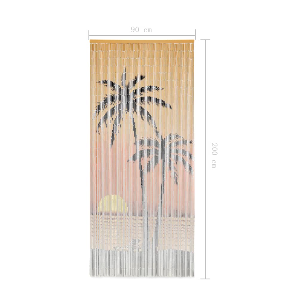 45736 vidaXL Insect Door Curtain Bamboo 90x200 cm