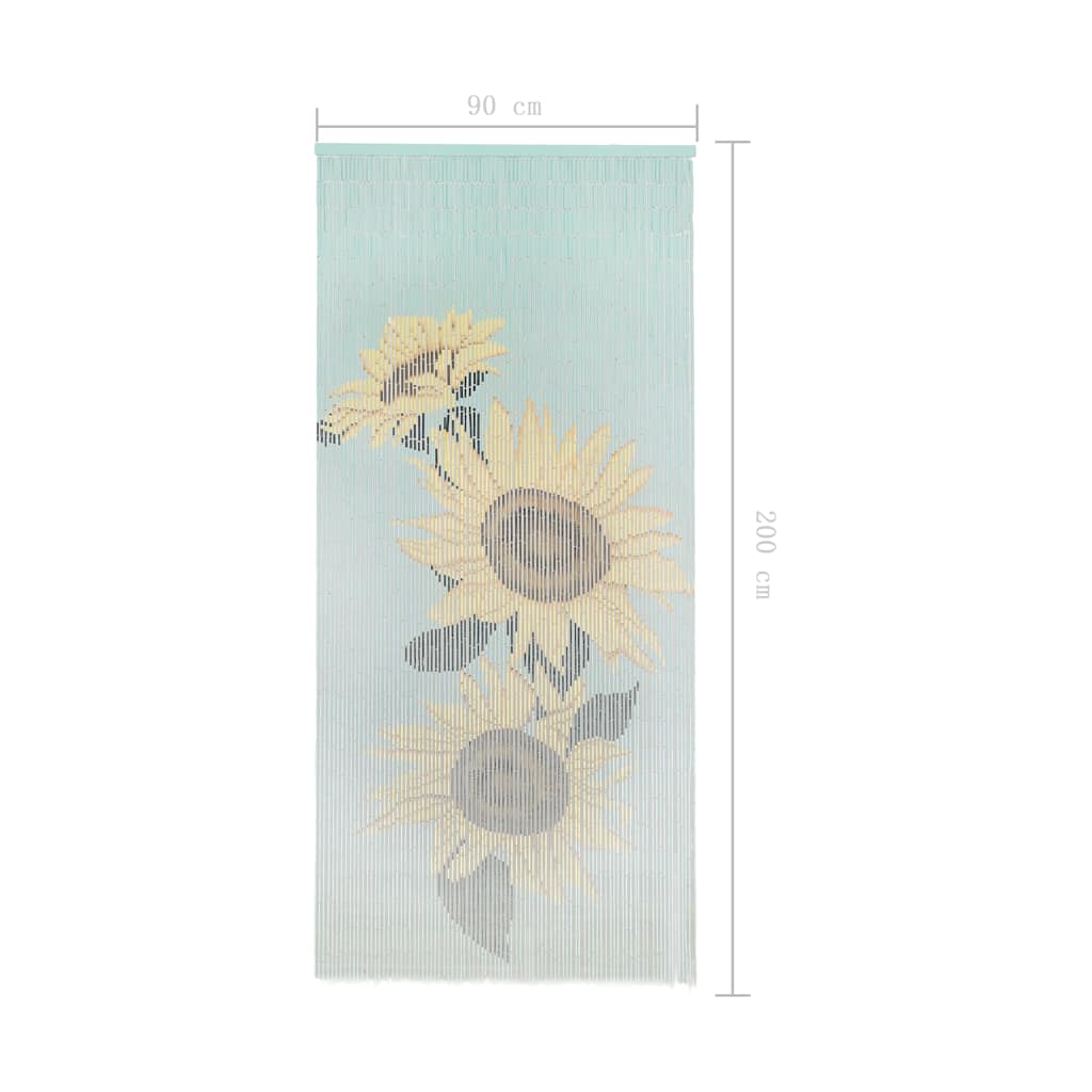 45737 vidaXL Insect Door Curtain Bamboo 90x200 cm