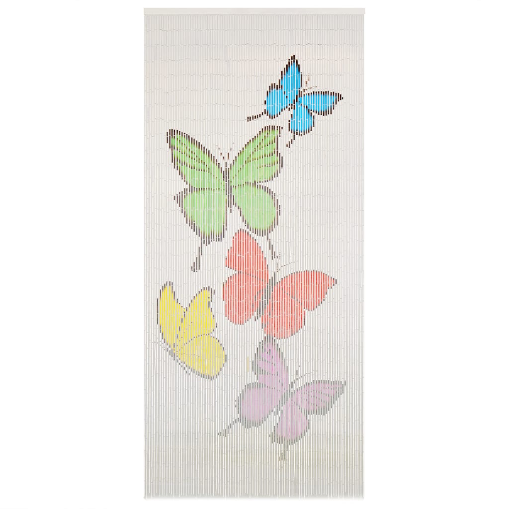 45738 vidaXL Insect Door Curtain Bamboo 90x200 cm