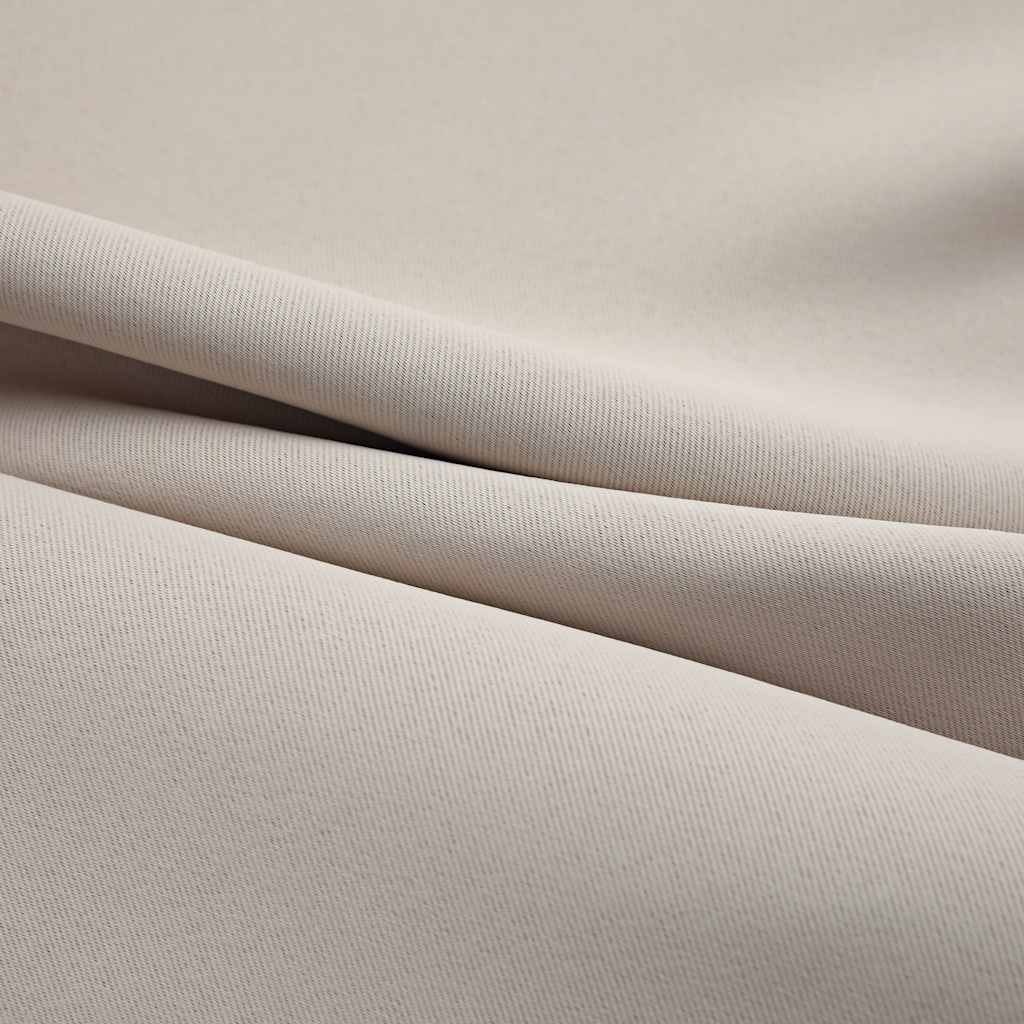 Blackout Curtains with Metal Rings 2 pcs Beige 140x225 cm