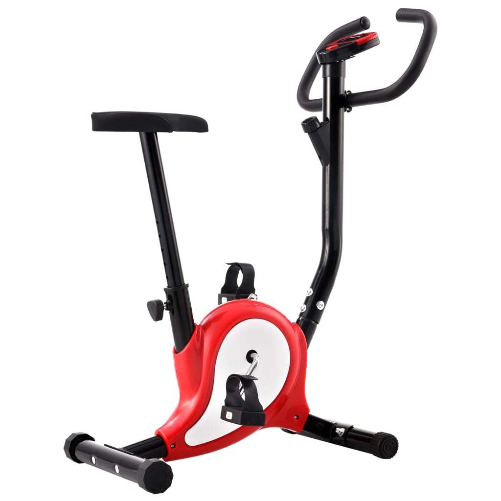 vidaXL Exercise Bike with Belt Resistance Red