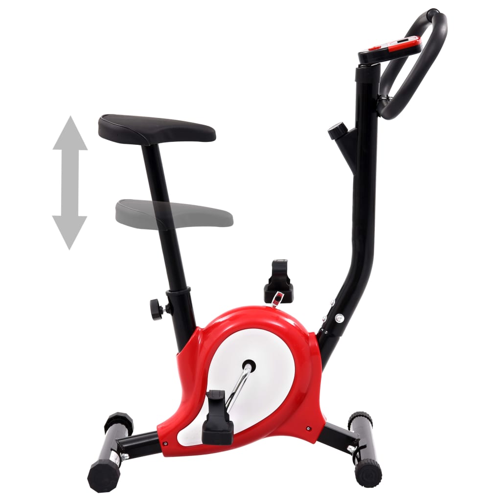 vidaXL Exercise Bike with Belt Resistance Red