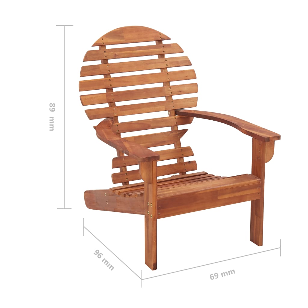 Garden Chair | Natural Wood | Solid Acacia Wood | Standard | Sturdy