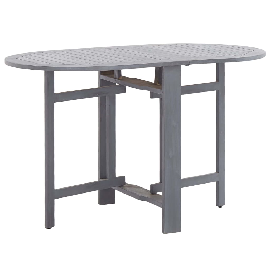 vidaXL Garden Table Grey 120x70x74 cm Solid Acacia Wood