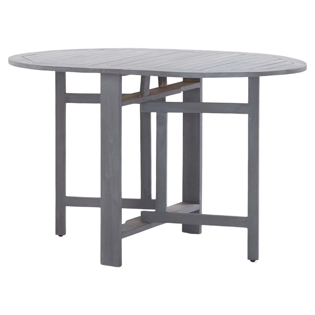 vidaXL Garden Table Grey 120x70x74 cm Solid Acacia Wood